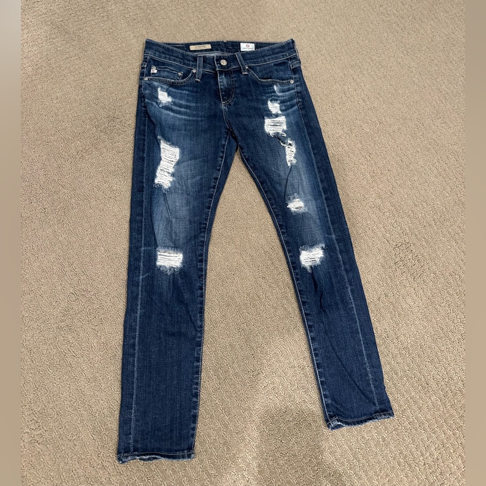 AG Adriano Goldschmied The Nikki Crop Relaxed Skinny Jeans Size 25
